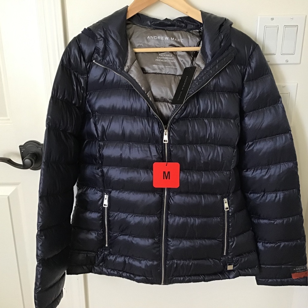 Andrew Marc Premium Down Packable Puffer Jacket (M) NWT